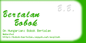 bertalan bobok business card